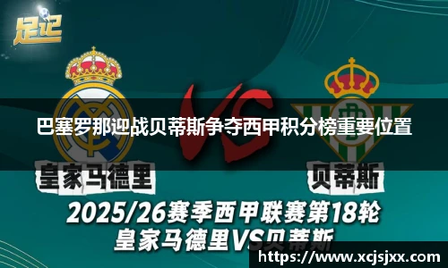 巴塞罗那迎战贝蒂斯争夺西甲积分榜重要位置